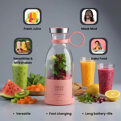 Rechargeable Travel Handheld Fruit Juicer (Multicolor)